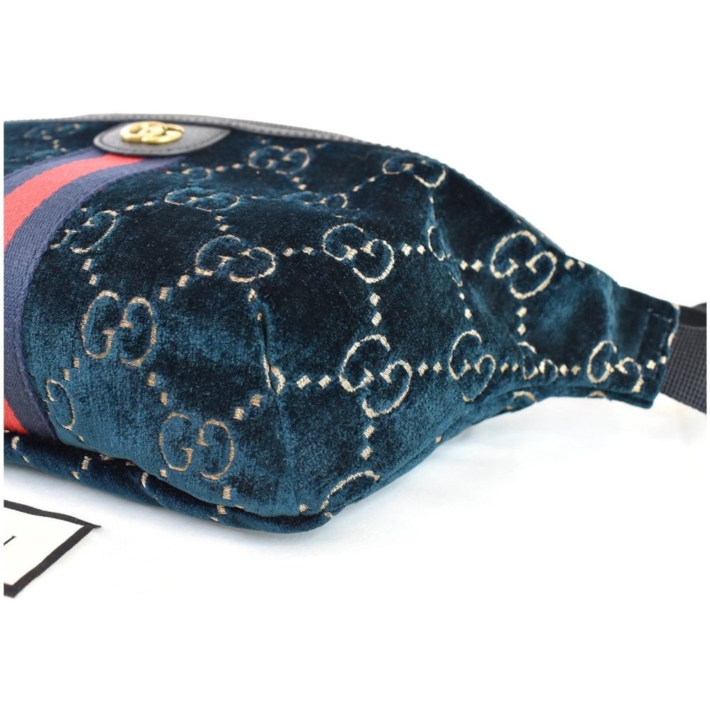 GUCCI GG Monogram Velvet Belt Leather Bumbag - Picture 7 of 12